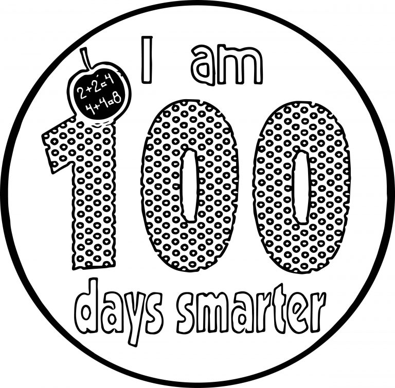 I Am 100 Days Coloring Page - Wecoloringpage.com