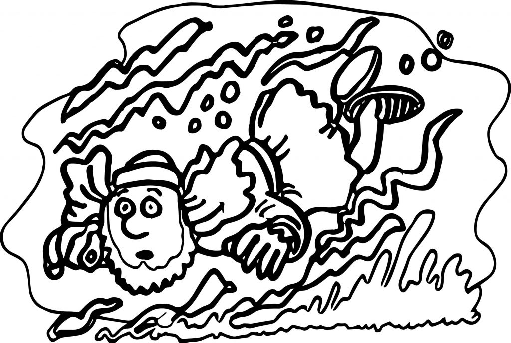 Jonah Under Water Underwater Coloring Page - Wecoloringpage.com