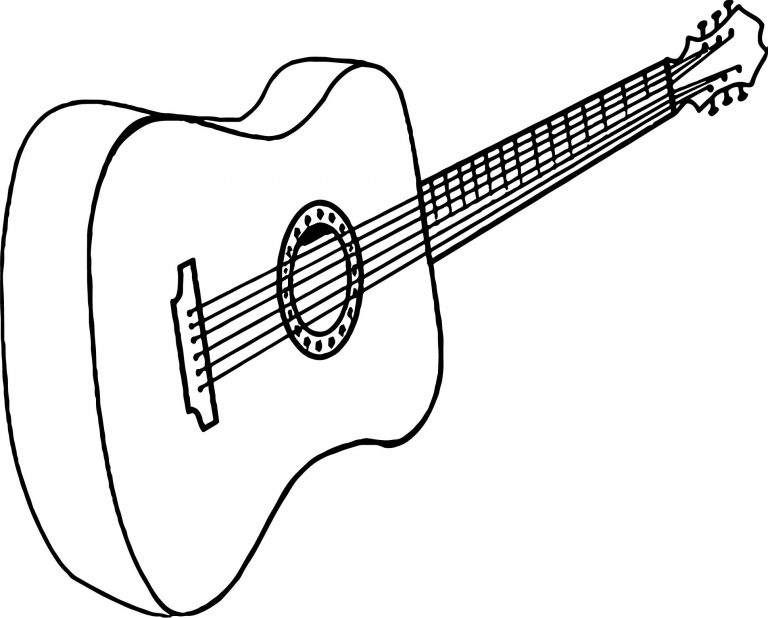 Just Guitar Coloring Page – Wecoloringpage.com