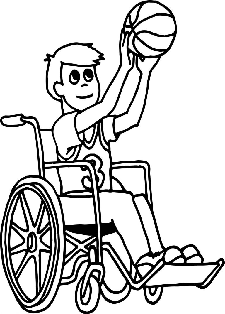 Разукрашки инвалид в коляске