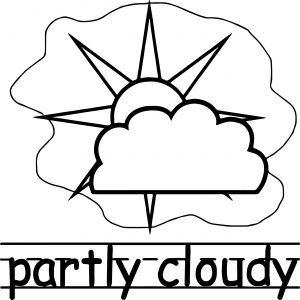 Partly Coudy Abc Teach Coloring Page