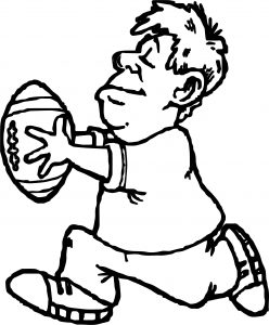 Playing Football Coloring Page