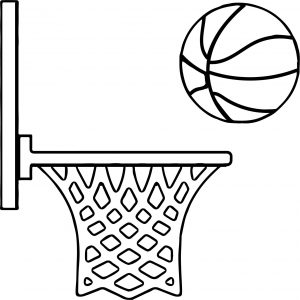Side Playing Basketball Coloring Page