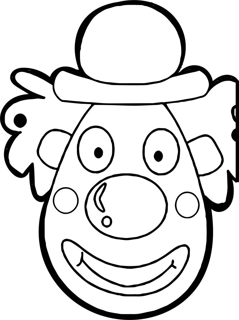 Tete De Clown Coloring Page - Wecoloringpage.com