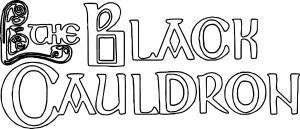 The Black Cauldron Title Text Coloring Page