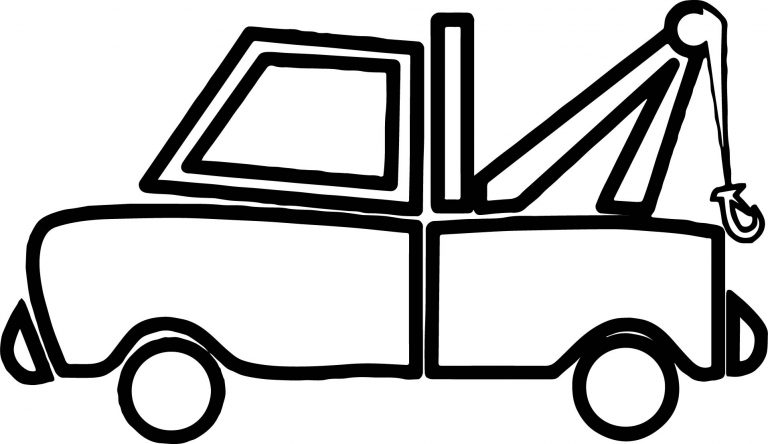 Tow Truck Coloring Page | Wecoloringpage.com