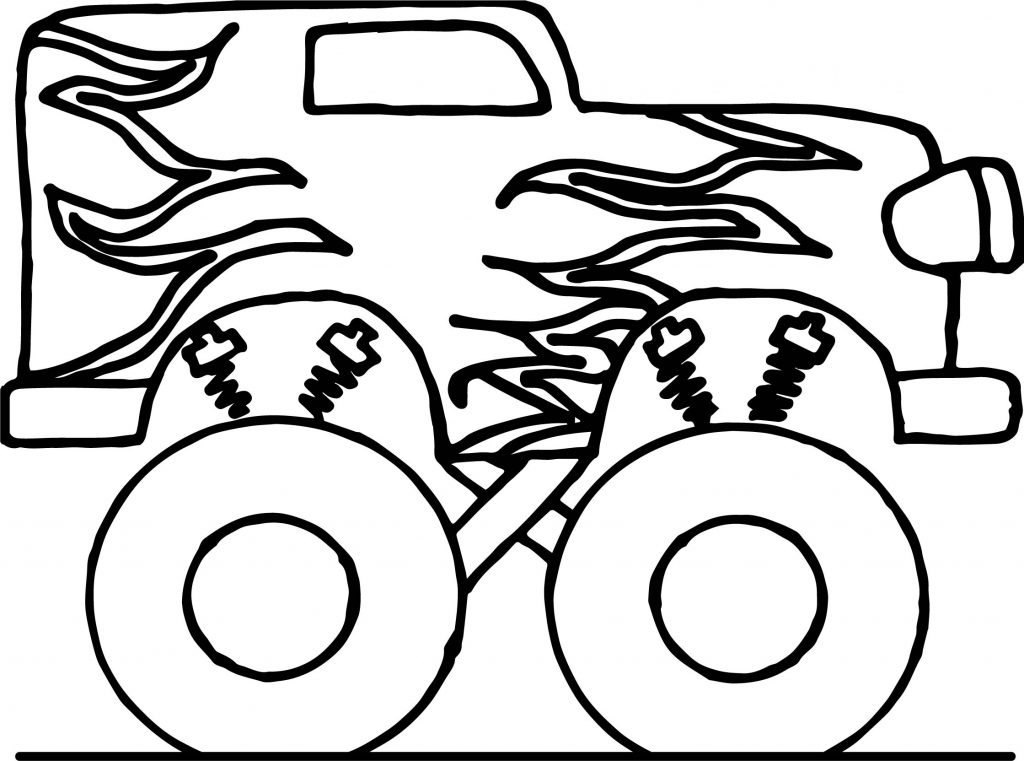 Toy Car Big Monster Coloring Page - Wecoloringpage.com