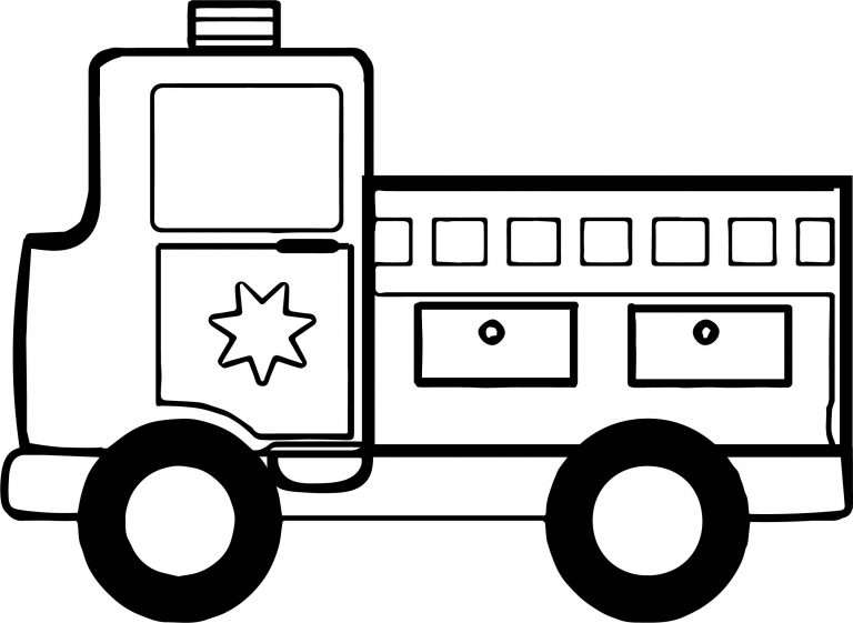 Toy Car Fire Department Truck Coloring Page - Wecoloringpage.com