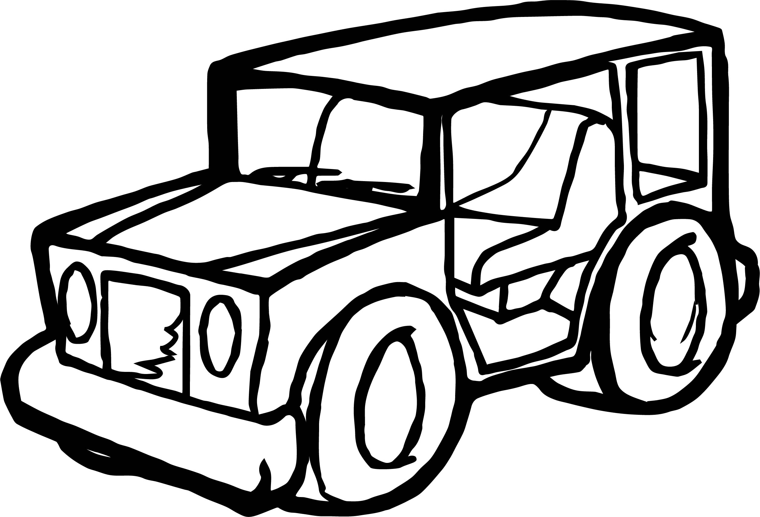 Toy Car Jeep Coloring Page