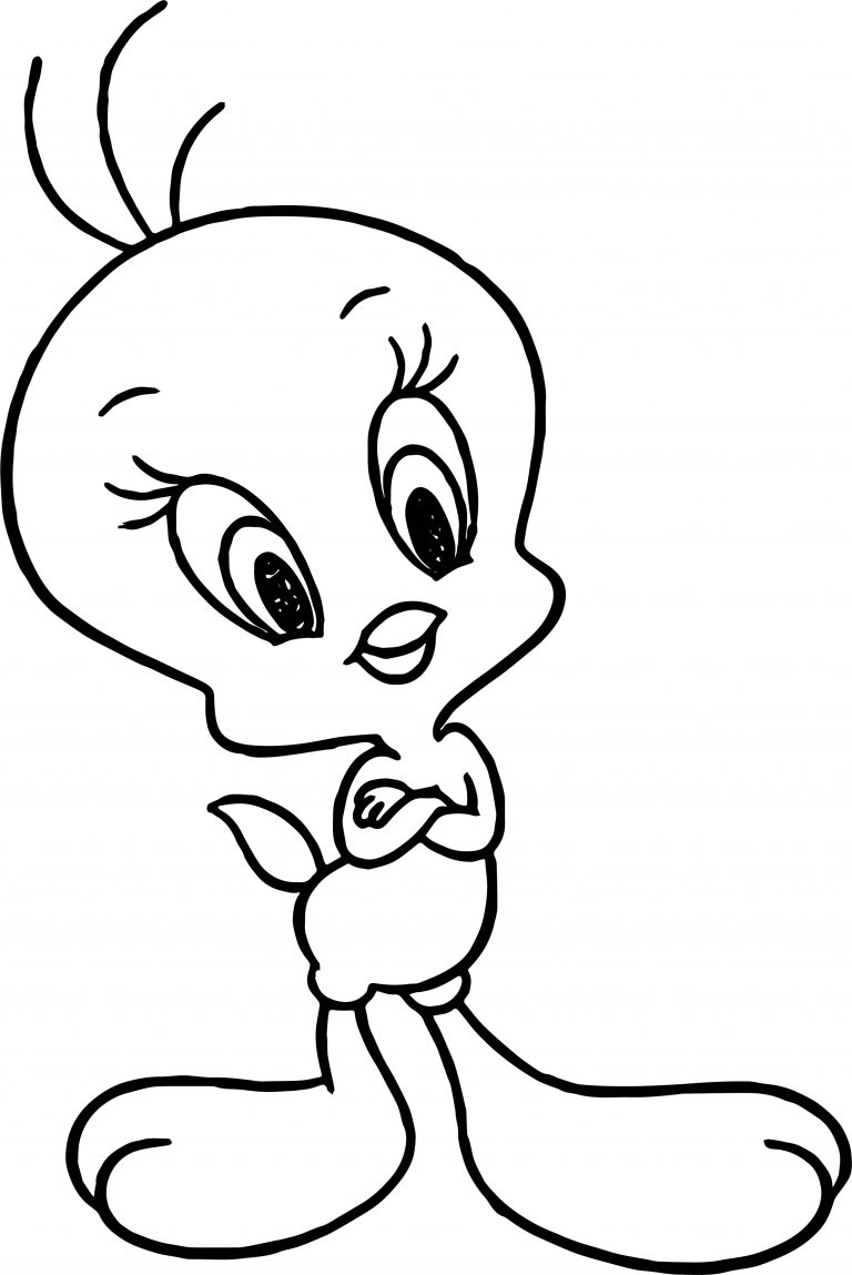 Tweety Good Pose Coloring Page - Wecoloringpage.com