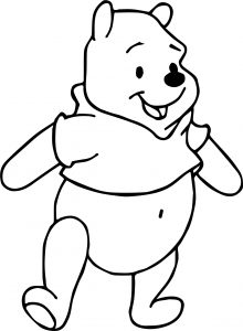 Winnie The Pooh Excited Coloring Page
