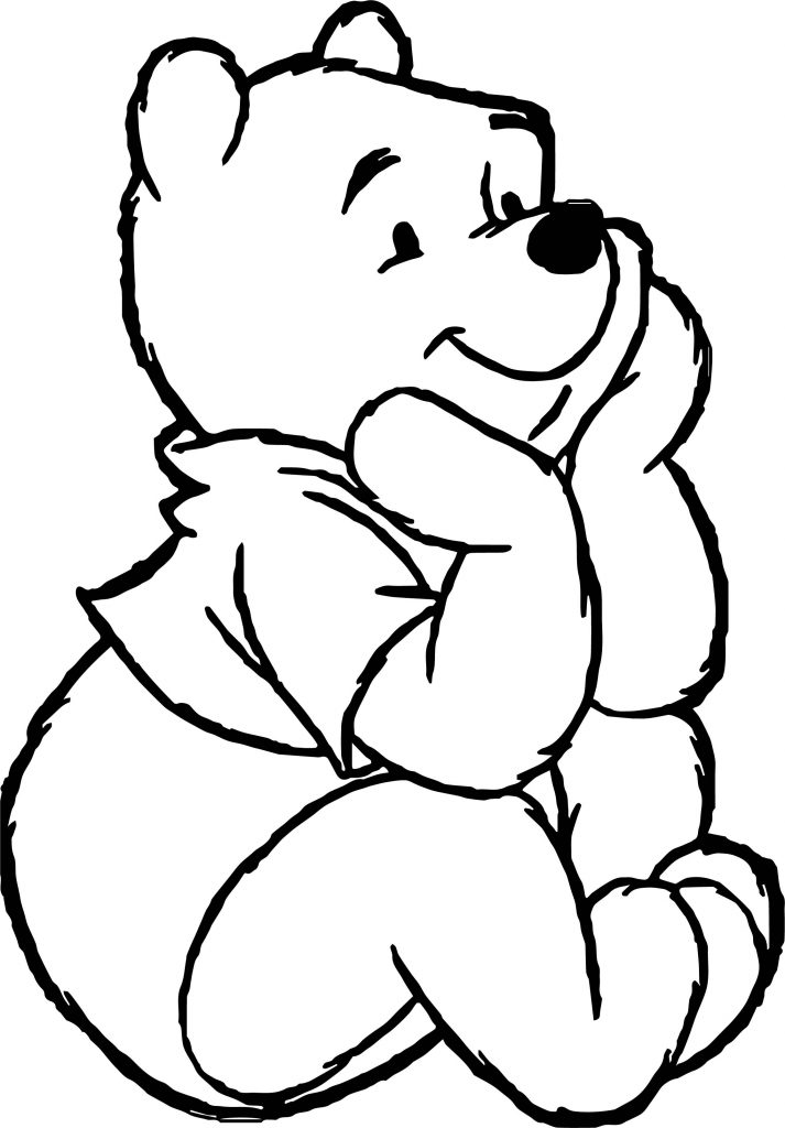 Winnie The Pooh Happy Think Coloring Page - Wecoloringpage.com