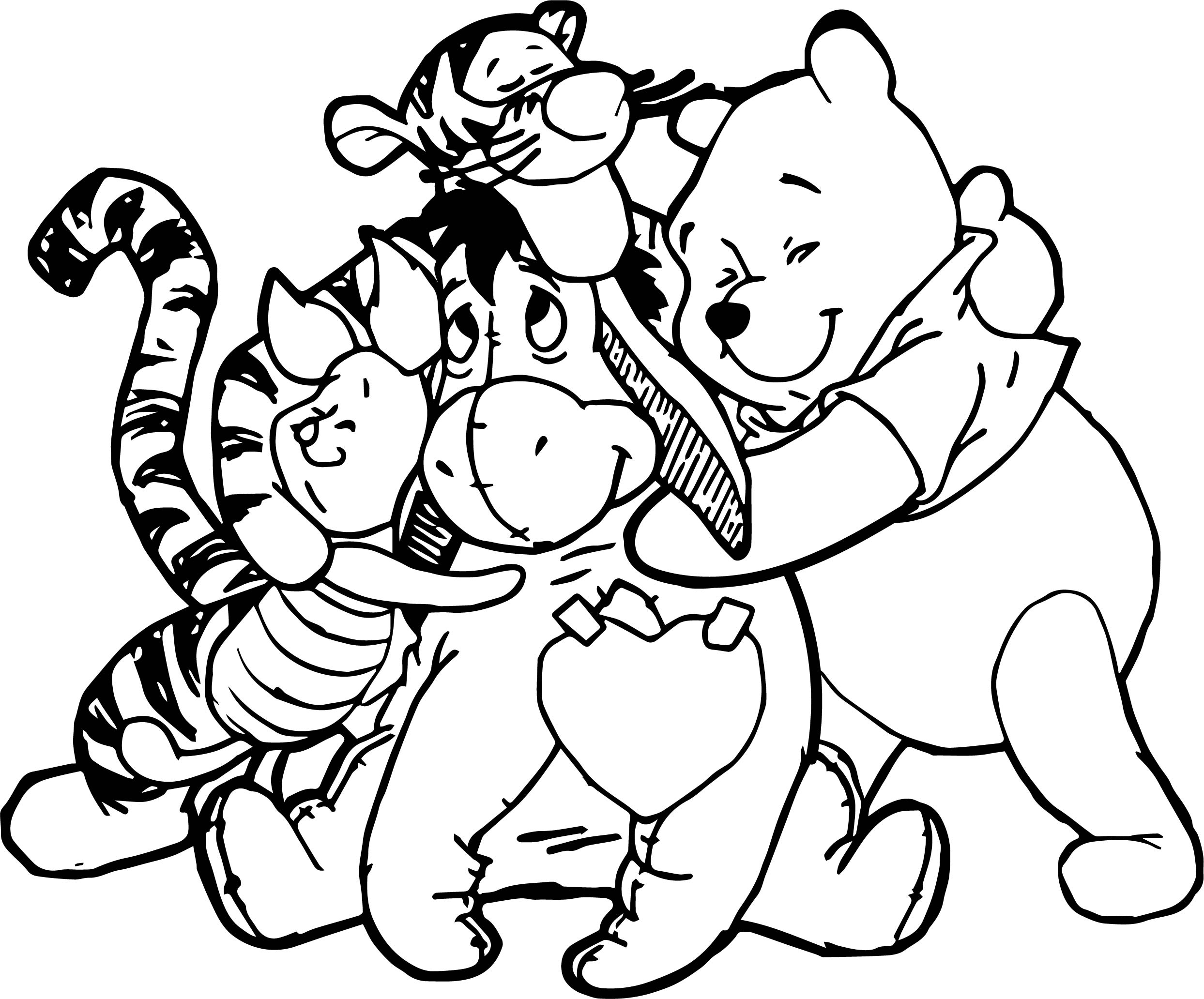  Pooh Bear And Friend Coloring Pages Printable 9
