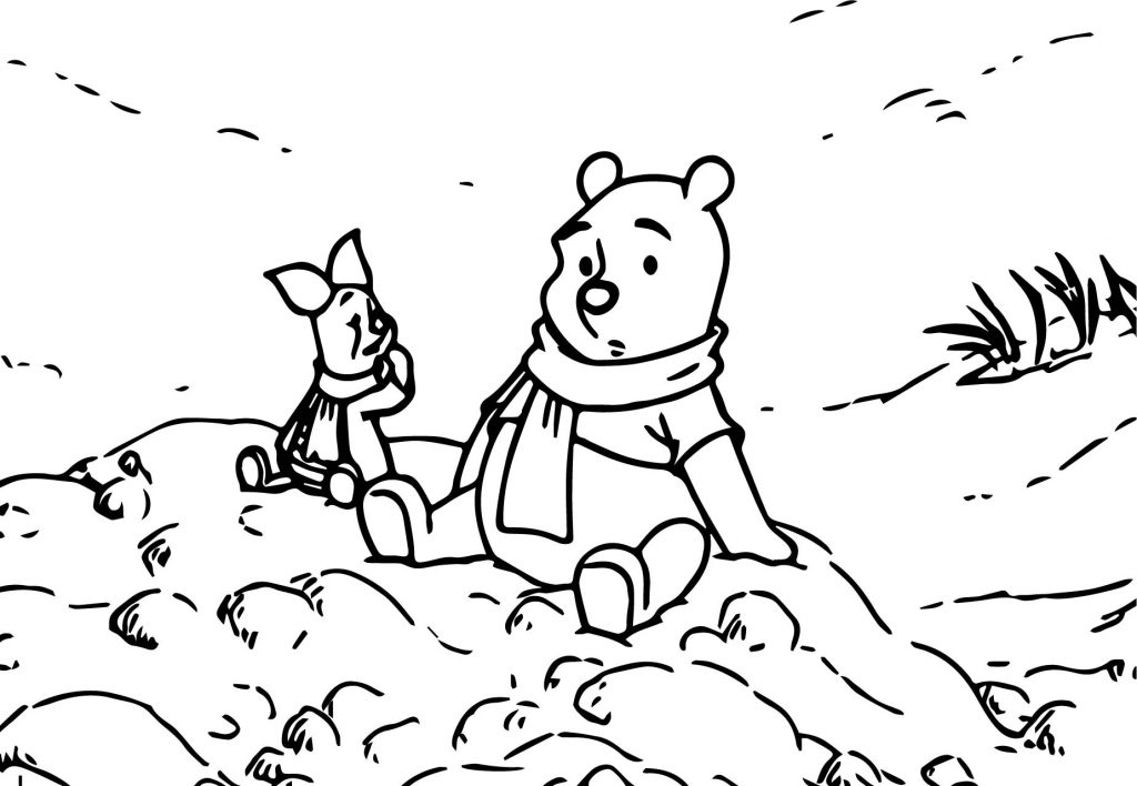 Winnie The Pooh Mountain Coloring Page - Wecoloringpage.com