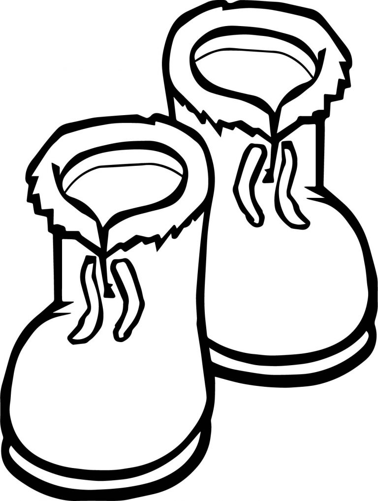 Winter Shoes Coloring Page – Wecoloringpage.com