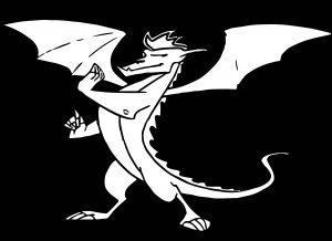 Adjl American Dragon Jake Long Black Background Coloring Page