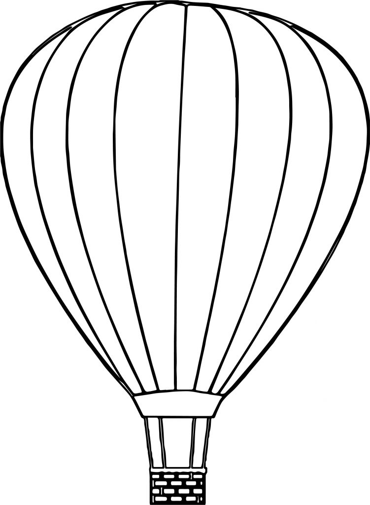 Air Balloon Under Bucket Coloring Page - Wecoloringpage.com