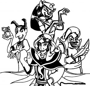 Aladdin Villains Coloring Page