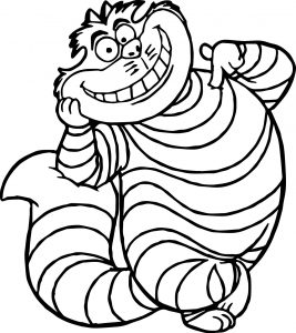 Alice In The Wonderland Mine Cat Coloring Page