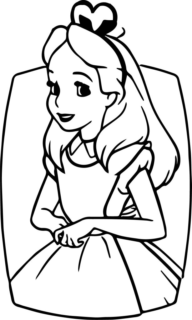 Alice In The Wonderland Picture Coloring Page - Wecoloringpage.com