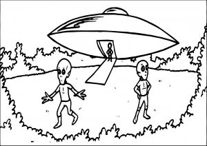 Alien In The Word Coloring Page