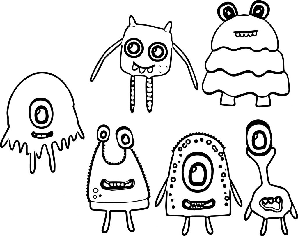 All Monster Alien Coloring Page | Wecoloringpage.com