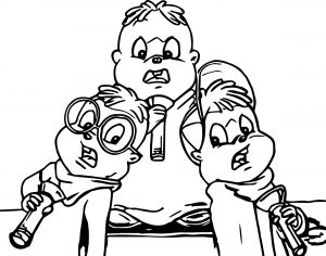 Alvin And Chipmunks Scream Coloring Page