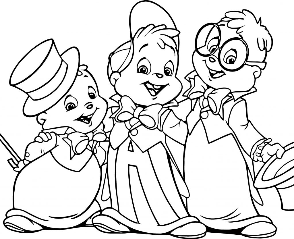 Alvin And The Chipmunks Show Cartoon Coloring Page - Wecoloringpage.com