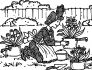 Amelia Bedelia Collage Garden Coloring Page - Wecoloringpage.com