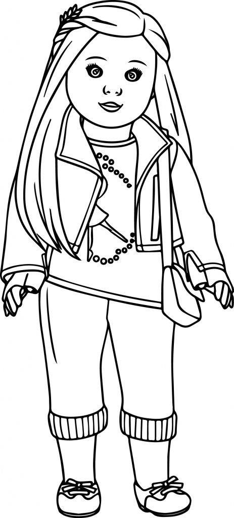 American Girl Free Doll Coloring - American Girl Free Doll Coloring Page 463x1024 