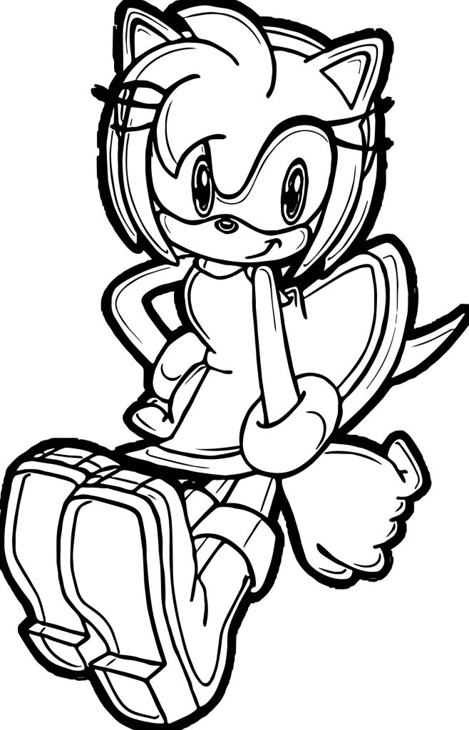 Amy Rose Coming Coloring Page - Wecoloringpage.com