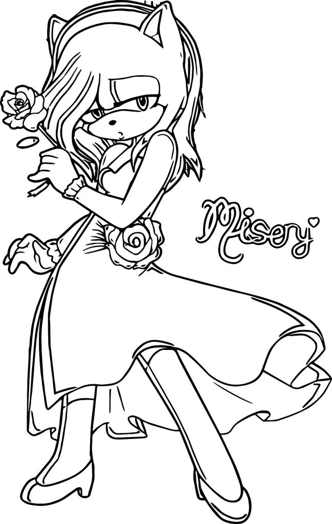 Amy Rose Flower Misery Coloring Page - Wecoloringpage.com