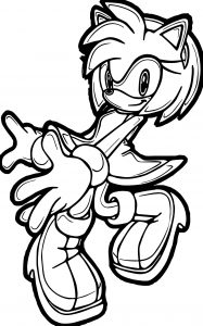 Amy Rose Just Coloring Page