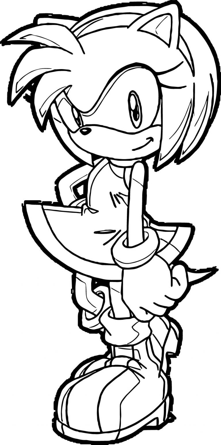 Amy Rose One Coloring Pages - Wecoloringpage.com