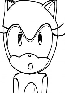 Amy Rose Shock Face Coloring Page