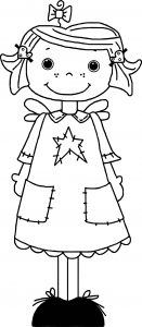 Angel Cute Girl Coloring Page