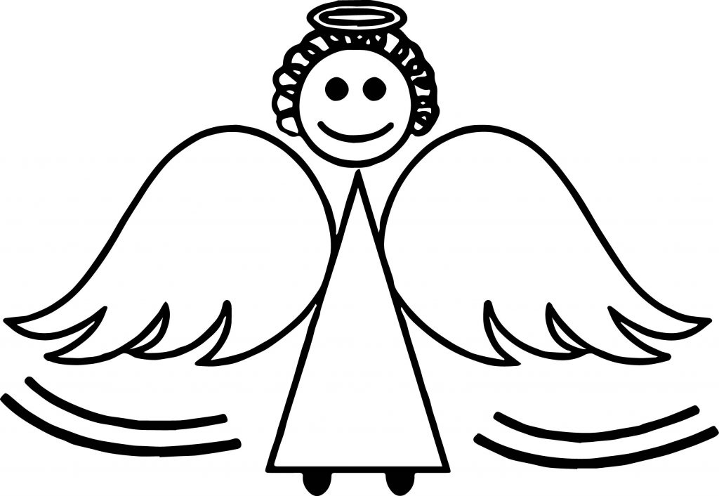 Angel Kid Basic Preschool Coloring Page - Wecoloringpage.com