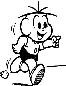 Cebolinha Running Boy Coloring Page