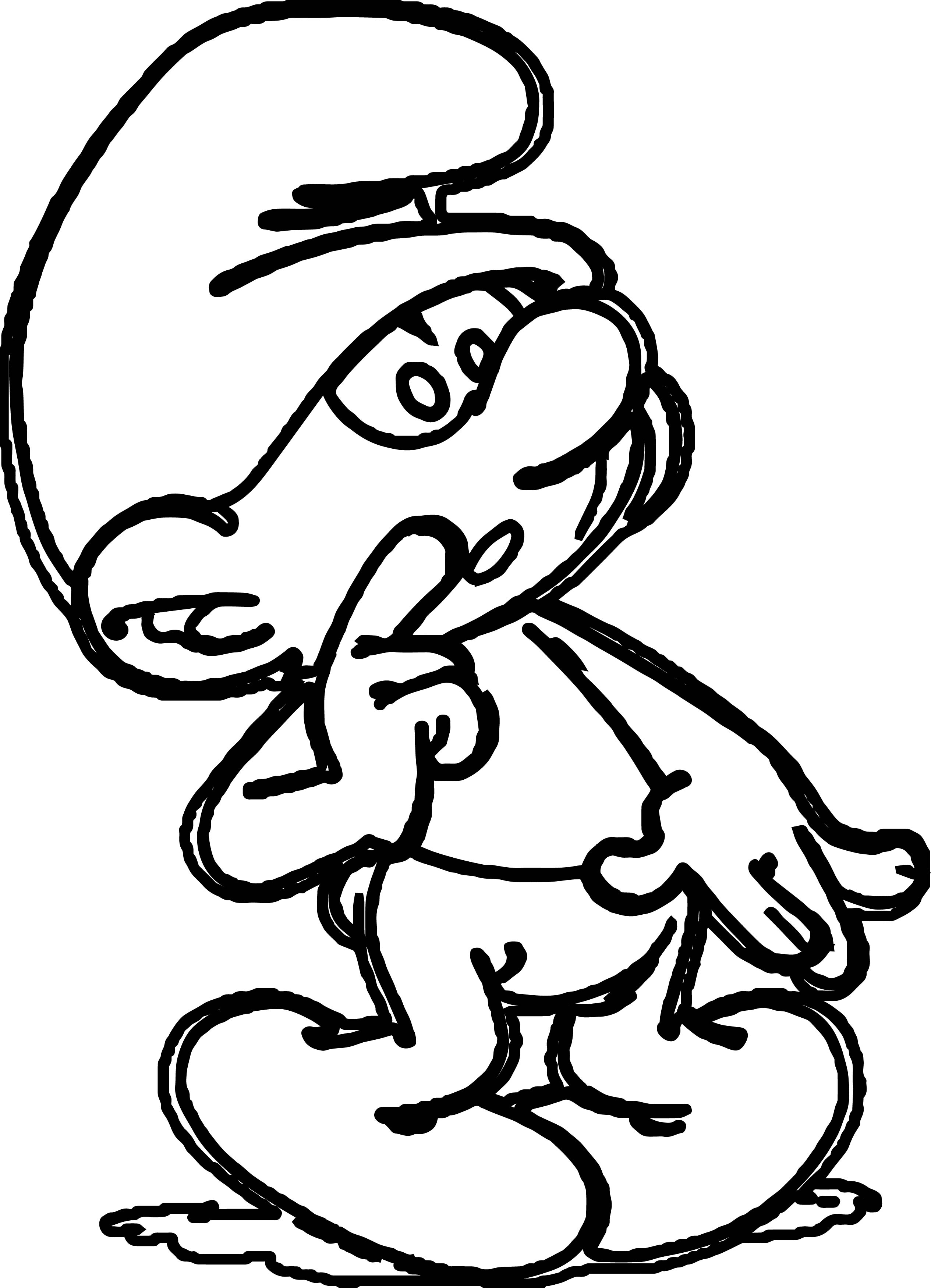 Clumsy Smurf Coloring Page | Wecoloringpage.com