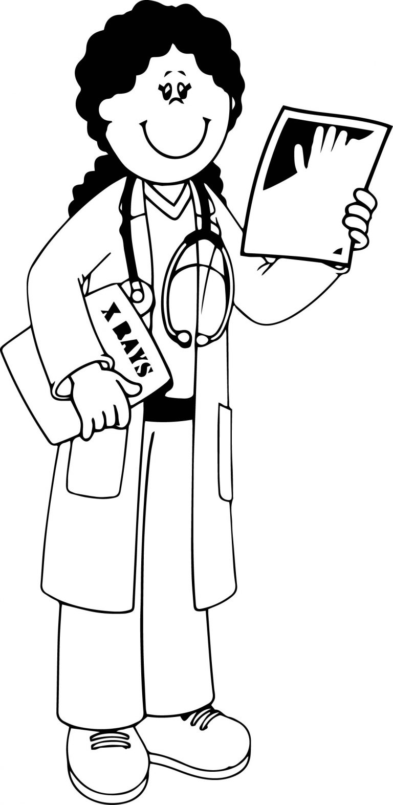 Community Helper X Ray Doctor Coloring Page – Wecoloringpage.com