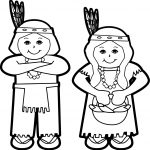 Cute Native American Man And Woman Coloring Page - Wecoloringpage.com