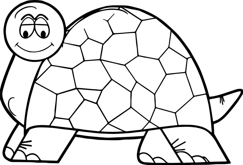 Cute Thinking Tortoise Turtle Coloring Page - Wecoloringpage.com