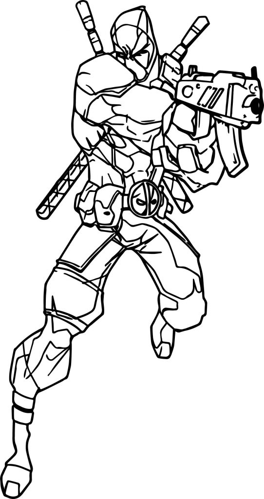 Deadpool Shoot Coloring Page - Wecoloringpage.com