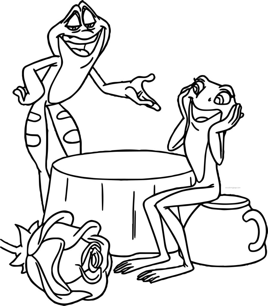 The Princess And The Frog Coloring Pages 4
