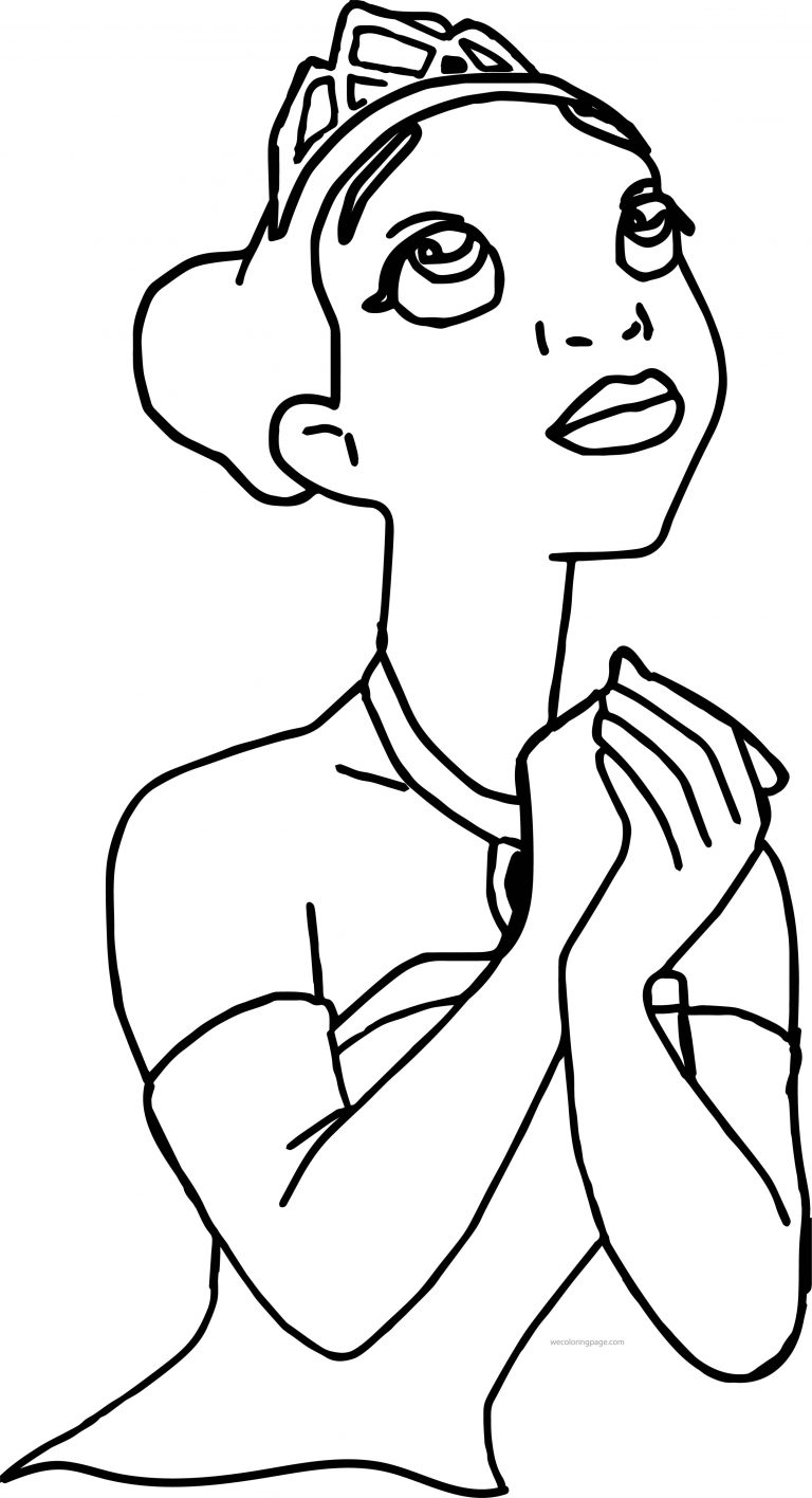 Disney The Princess And The Frog Tiana Prayer Coloring Page ...