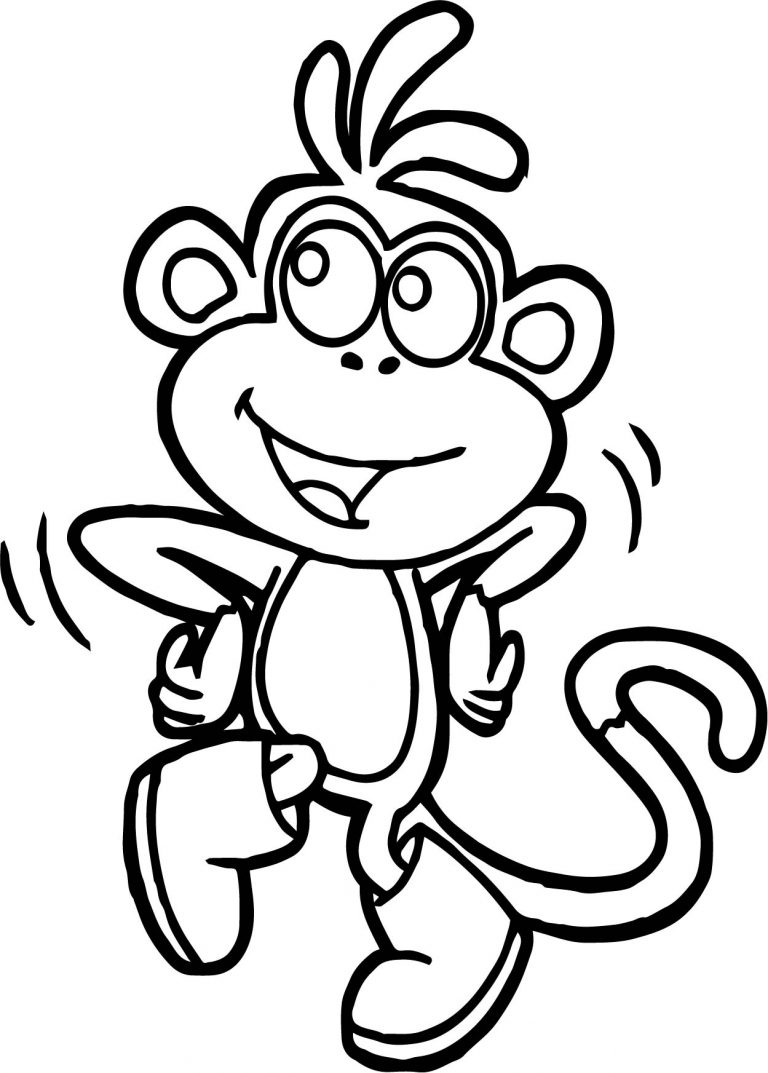 Dora Monkey Coloring Page - Wecoloringpage.com