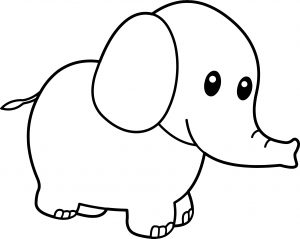 Elephant Baby Coloring Page