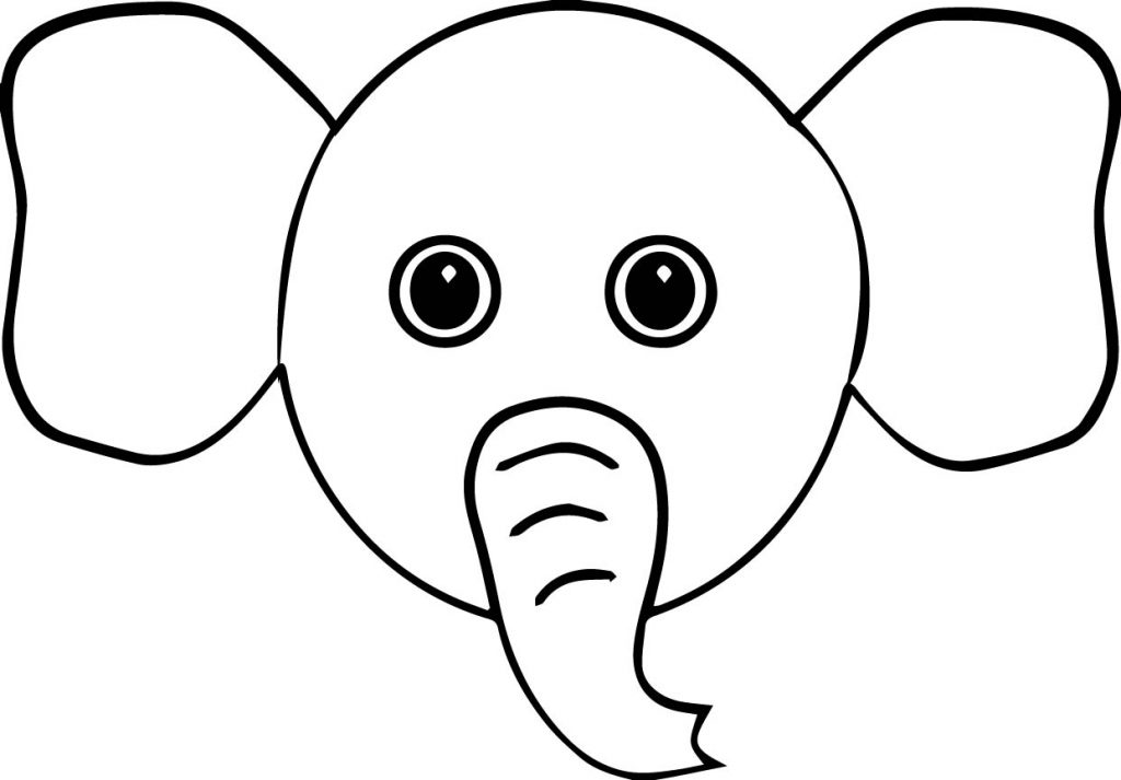 Elephant Head Coloring Page - Wecoloringpage.com