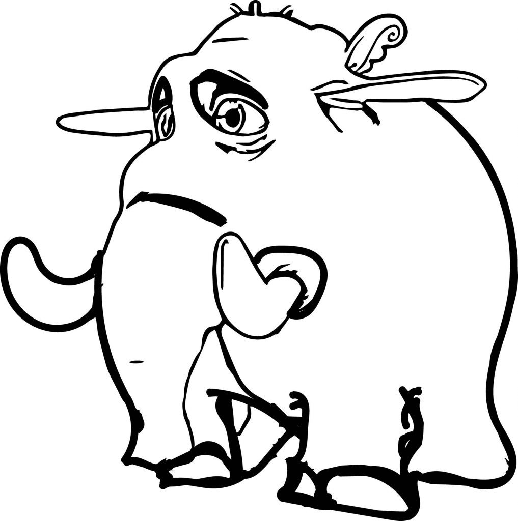 Корова мамонт раскраска