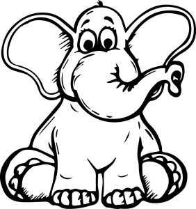 Elephant Perfect Coloring Page